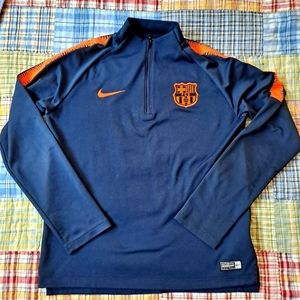 Like new Authentic FC Barca shirt quarter zip.